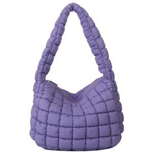 Puffer Tote Bag Quilted Shoulder Bags Puffy Bubble Pleated Purse Nylon V :3